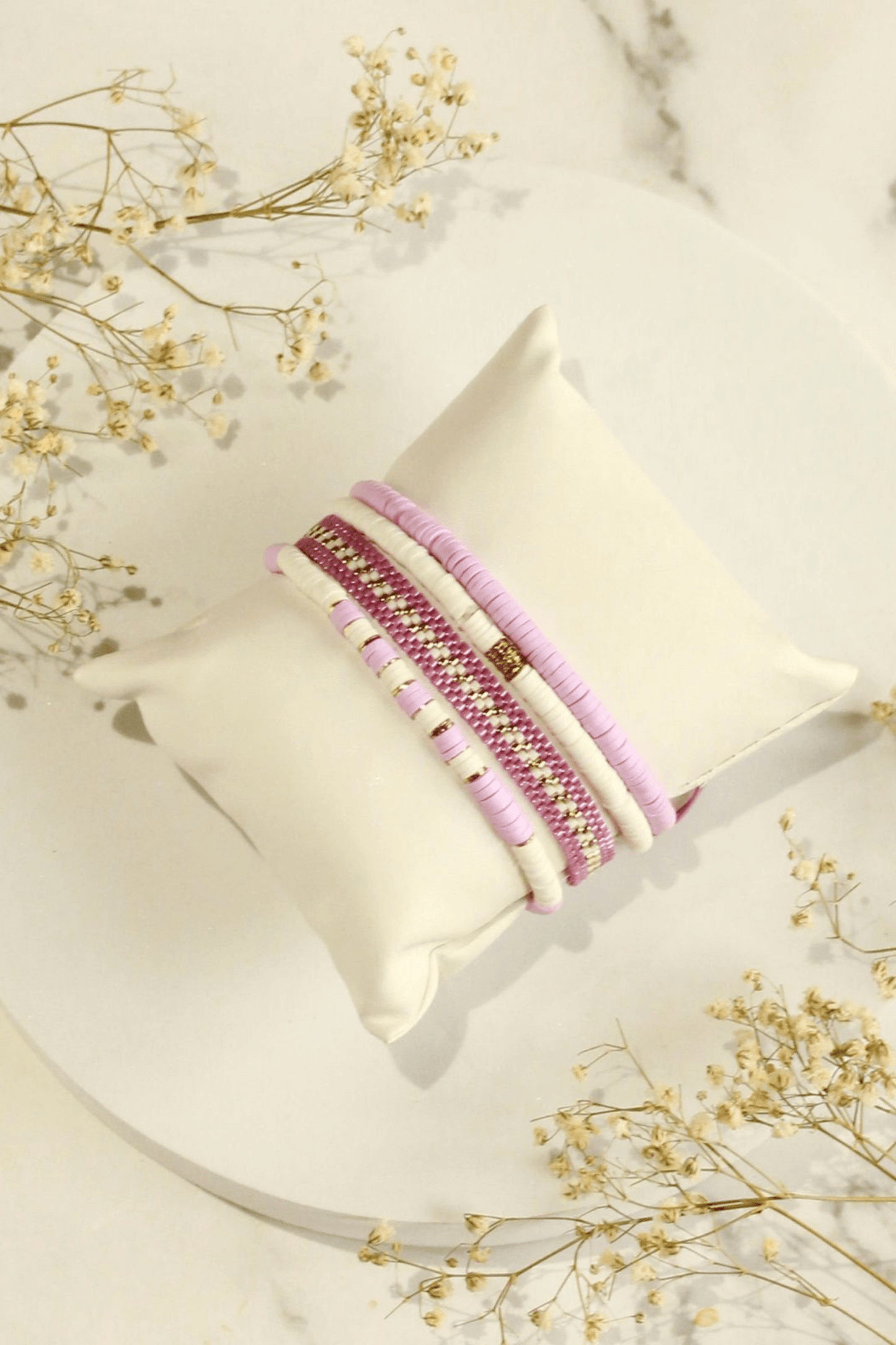 Japanese Miyuki Delica and Fimo Beads Bracelet - Set of 4